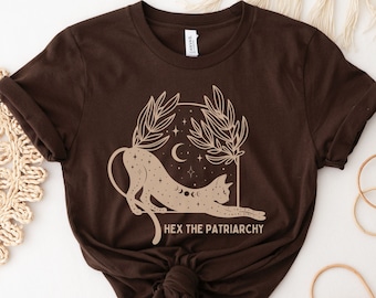 Hex The Patriarchy Shirt, Funny Feminist Shirt, Pro Choice Shirt, Cat Shirt, Feminist Witch Shirt, Reproductive Rights Shirt,  Protest Shirt