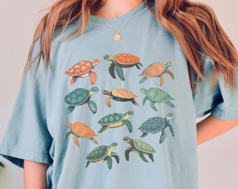 Comfort Colors® Shirt, Sea Turtles Shirt, Coconut Girl Clothes, Marine Biology Gift, Ocean Animals Shirt, Turtle Shirt, Ocean Life Tshirts