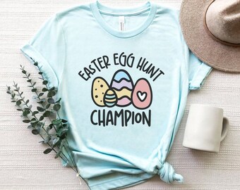 Easter Egg Hunt Champion, Easter Eggs Shirt, Funny Easter Shirt, Easter Doodles, Women's Easter T-Shirts, Easter Egg Hunt Shirt, Spring Tops