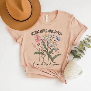 Helping Little Minds Grow Shirt, Second Grade Team Shirts, Second Grade Teacher Shirt, Second Grade Teacher Gift, 2nd Grade Teacher T-Shirt