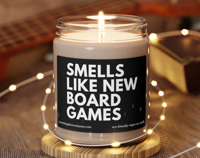 Smells Like New Board Games, Board Game Candle, Board Game Gift, Funny Gaming Candle, Board Gamer Candles, Nerdy Gifts, Game Night Gifts