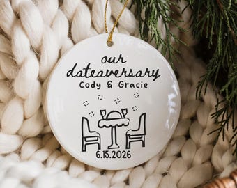 Our Dateaversary Ornament, Personalized Dating Anniversary Gift, Ornament for Girlfriend, Boyfriend Ornament, Year We Started To Date Gift