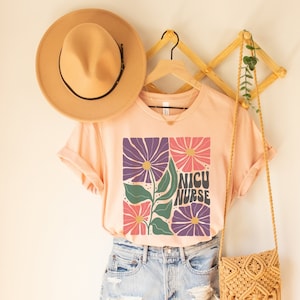 NICU Flower Shirt, FLoral NICU Shirt, NICU Nurse Shirt, Neonatal Intensive Care Unit Gift, Spring Nicu Team Shirts, Botanical Nicu Rn Shirt