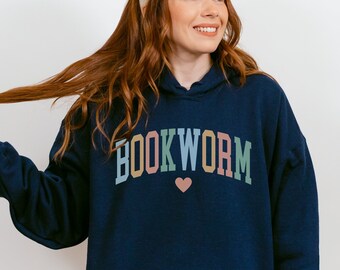 Bookworm Hoodie, Book Hoodie, Reading Hoodie, Bookish Hoodie, Library Sweatshirt, Bookish Merch, Gift For Readers, Book Hoodies, Booksta