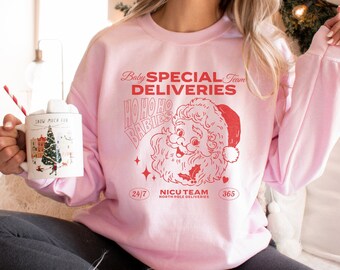 NICU Team Christmas Sweatshirt, NICU Nurse Sweatshirt, Nurse Holiday Apparel, Nicu Tech Crewneck, Neonatal Intensive Care Unit Sweatshirts