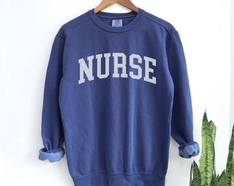 Comfort Colors® Sweatshirt, Comfort Colors Nurse Sweatshirt, Nursing Student Sweatshirt, RN Sweatshirts, Nurse Graduation Gift, LPN Crewneck