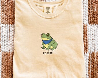 Resist Frog Shirt, Resistance Frog Shirt, Protest Shirts, No Kings Frog Shirt, Comfort Colors Liberal Tee, Anti-Fascism Shirt, Pro Democracy