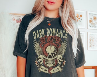 Comfort Colors® Shirt, Comfort Colors Reading Shirt, Dark Romance Shirt, Skeleton Book Tee, Book Club Shirts, Morally Grey Shirt, Romantasy