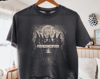 Girls Will Be Girls Crop Top, Feminist Crop Top, Witchy Boxy Top, Female Empowerment Gift, Feminism Boxy Crop, Smash The Patriarchy Shirt