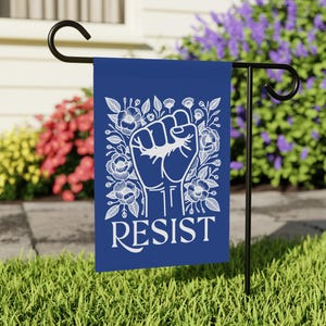 Resist Garden Flag, Protest Flags, Democrat Garden Flag, Leftist Garden Flag, Anti-Maga Garden Flag, Liberal Garden Flag, FDT Yard Flag