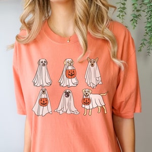 Comfort Colors® Shirt, Comfort Colors Halloween Shirt, Ghost Dogs Shirt,  Vet Tech Gift, Dog Groomer Tee, Fall Dog Shirt, Halloween Dog Tee