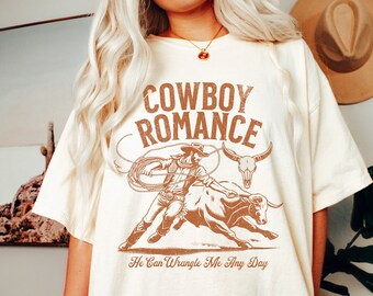 Comfort Colors® Shirt, Cowboy Romance Shirt, Bookish Clothing, Romance Reader Gift, Smut Shirt, Funny Book Shirt, Western Books T-Shirt
