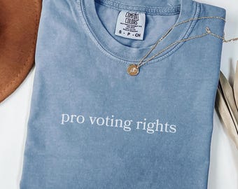 Pro Voting Rights Shirt, Comfort Colors Liberal Shirt, Civil Rights Shirt, Vote Shirts, Social Justice Tee, Human Rights Shirt, Voter Rights