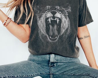 Lioness Shirt, Big Cat Shirt, Feminism Shirt, Wildlife Shirt, Safari T-Shirt, Zoo Shirt, Lion Gift, Fierce Animal Shirt, Feminist Apparel