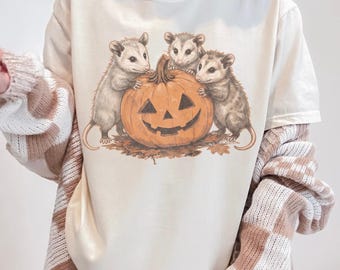 Opossum Pumpkin Shirt, Opossums Halloween Shirt, Fall Rats Shirt, Retro Fall Opossum Shirts, Opossumphile Gift, Autumn Opossum Mom Shirt