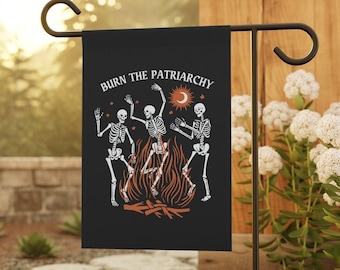 Burn The Patriarchy, Feminist Flag, Equal Rights Flags, Halloween House Banner, Smash The Patriarchy Garden Flag, Womens Rights Yard Flag