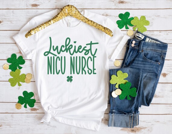 I'm A Lucky Nicu Nurse Shamrock Top Hat St Patrick's Day T-Shirt I'm A Lucky Nicu Nurse Shamrock Top Hat St Patrick's Day T-Shirt