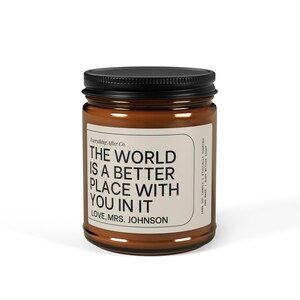 El mundo es un lugar mejor contigo en él, velas personalizadas, velas para la salud mental, regalo para animarte, velas para la ansiedad, velas personalizadas imagen 6