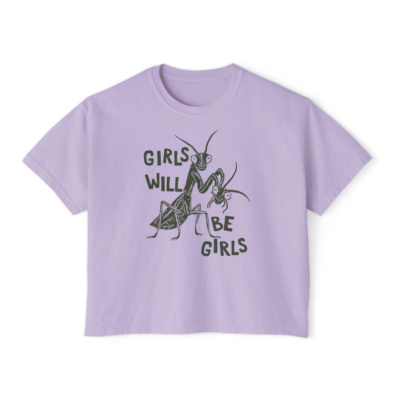 Girls Will Be Girls Crop Top, Resist Crop Top, Feminist Crop Top, Liberal Crop Top, Smash The Patriarchy Boxy Top, Women's Rights Boxy Crop Orchid
