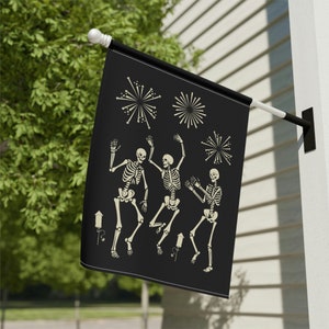 Fourth of July Garden Flag, Skeleton Garden Flag, Skeleton 4th Of July, Summer Yard Flag, American Garden Flag, USA Porch Decor, Skeletons