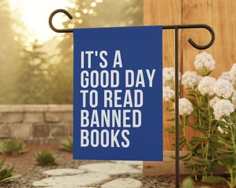 It's A Good Day To Read Banned Books, Reading Garden Flag, Bookish Home Decor, Book Lover Yard Flags, Read House Banner, Literature Flag