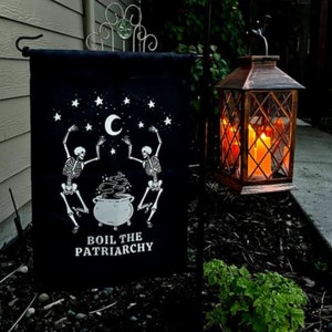 Boil The Patriarchy, Feminist Flag, Equal Rights Flags, Halloween House Banner, Smash The Patriarchy Garden Flag, Womens Rights Yard Flag