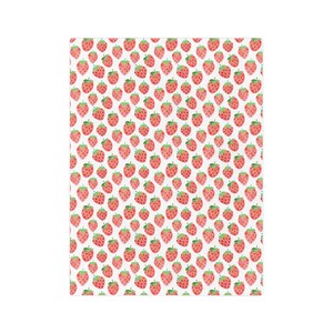 Strawberry Blanket, Strawberries Blanket, Cottagecore Blanket, Summer Throw Blanket, Strawberry Lover Gift, Fruit Home Decor, Berries Throw image 3