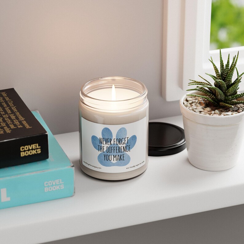 Never Forget The Difference You Make Candle, Veterinarian Candle, Vet Tech Candles, Animal Shelter Volunteer Gift, Animal Rescue Gift image 6