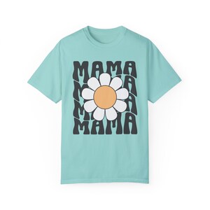 Chemise Comfort Colors®, chemise maman Comfort Colors, chemise maman marguerite, t-shirts maman à fleurs, chemises maman rétro, chemise maman groovy, cadeau pour la fête des mères Chalky Mint