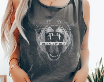 Girls Will Be Girls Tank Top, Lioness Tank Top, Feminist Tank Top, Smash The Patriarchy Tank, Feminism Tanks, Female Empowerment Tank Top,