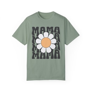 Chemise Comfort Colors®, chemise maman Comfort Colors, chemise maman marguerite, t-shirts maman à fleurs, chemises maman rétro, chemise maman groovy, cadeau pour la fête des mères Bay