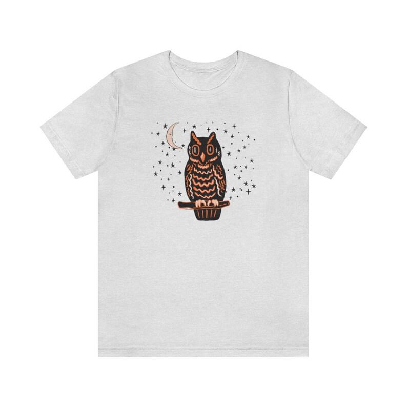 Halloween Owl Shirt, Owl Shirt, Retro Halloween Shirt, Witchy Clothing, Witch Aesthetic, Vintage Halloween T-Shirt, Fall Apparel, Autumn Tee image 3
