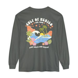 Camisa de manga larga del Golfo de México, Camisa de manga larga Comfort Colors®, Camisa de manga larga izquierdista, Camiseta de manga larga FDT, Camiseta de manga larga anti-Trump Pepper