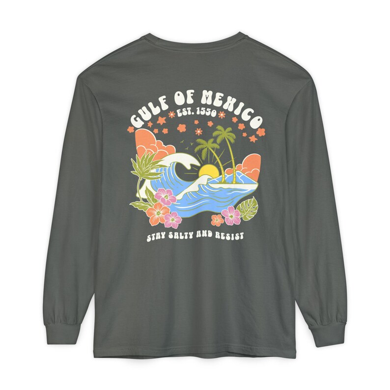 Camisa de manga larga del Golfo de México, Camisa de manga larga Comfort Colors®, Camisa de manga larga izquierdista, Camiseta de manga larga FDT, Camiseta de manga larga anti-Trump Pepper