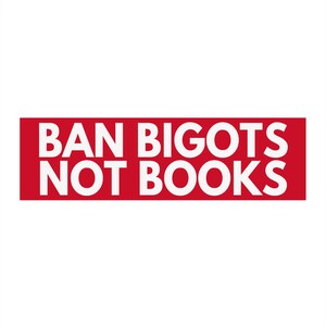 Ban Bigots Not Books, Read Banned Books Bumper Sticker, Reading Bumper Stickers, Retro Bumper Stickers, Bookish Bumper Sticker, Reader Gifts