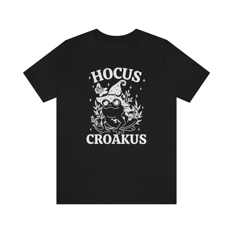 Hocus Croakus, Swamp Witch Shirt, Halloween Frog Shirt, Witchy Shirt, Funny Halloween Gifts, Fall Apparel, Goblincore Clothing, Spooky Cute image 3