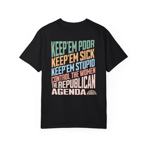 Anti-Republican Shirt, Anti Fascist Shirt, Democrat Shirt, Resistance Shirt, Comfort Colors® Shirt, Resist Shirt, Leftist Shirt. FDT T-Shirt Black