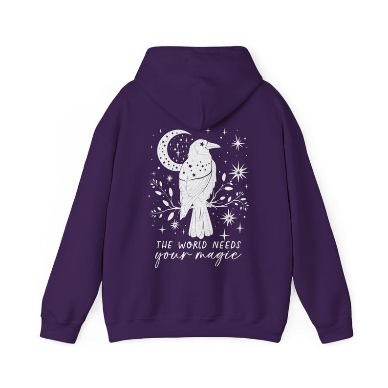 The World Needs Your Magic Hoodie, Witchy Hoodie, Mental Health Hoodies, Witch Hoodie, You Are Enough Hoodie, Inspirational Gift, Mystic Purple