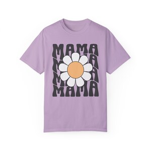 Chemise Comfort Colors®, chemise maman Comfort Colors, chemise maman marguerite, t-shirts maman à fleurs, chemises maman rétro, chemise maman groovy, cadeau pour la fête des mères Orchid
