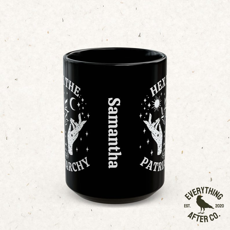 Hex The Patriarchy Mug, Feminist Mug, Liberal Halloween Mugs, Witchy Coffee Mug, Fall Mug, Witch Mugs, Democrat Gifts, Funny Feminism Mugs image 4