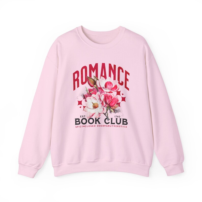 Romance Book Club Sweatshirt, Romance Reader Gift, Book Club Sweatshirts, Reading Sweatshirt, Dark Romance Book Merch, Smut Crewneck Light Pink