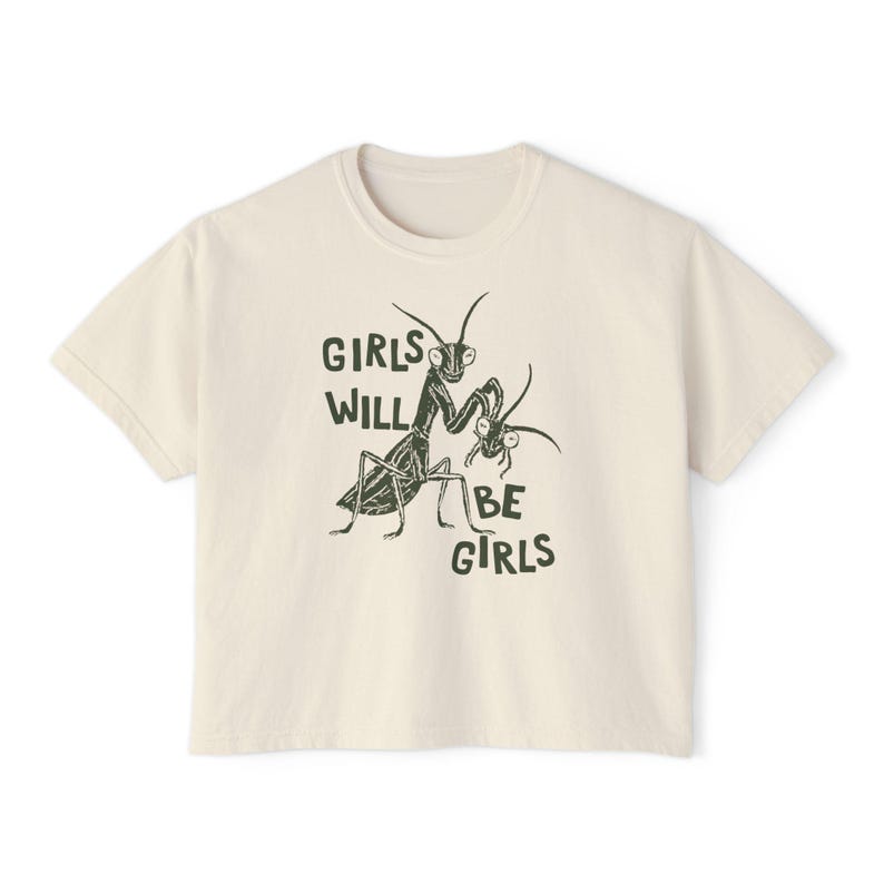Girls Will Be Girls Crop Top, Resist Crop Top, Feminist Crop Top, Liberal Crop Top, Smash The Patriarchy Boxy Top, Women's Rights Boxy Crop Ivory