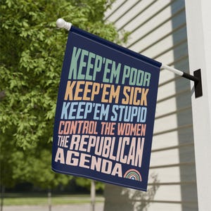 Anti-Republican Flag, Anti-Trump Garden Flag, Leftist Yard Flag, Anti-Facist Flag, Democrat Garden Flag, Anti-Maga Yard Flag, Liberal Gift