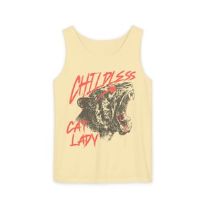 Childless Cat Lady Tank Top, Comfort Colors® Tank Top, Kamala Harris Tank Top, Democrat Tank, Cat Ladies for Kamala Tank Top, Harris 2024 Butter