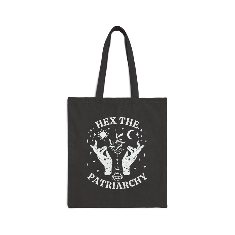 Hex The Patriarchy Tote, Witchy Tote Bag, Feminist Tote Bag, Feminism Tote, Feminist Gift, Women Rights Tote, Female Empowerment, Cotton Bag Bild 2