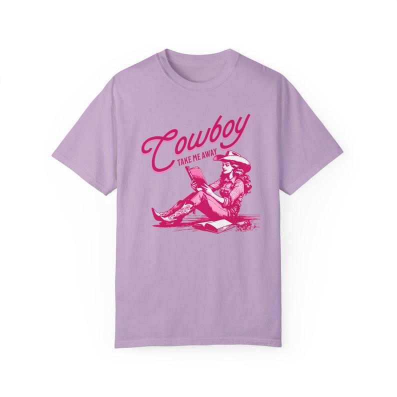 T-shirt « Romance western », T-shirt Comfort Colors®, Vêtements pour amoureux des livres, Cadeau pour lecteur/lectrice de romance, T-shirt érotique, T-shirt humoristique sur les livres, T-shirt sur les livres western Orchid