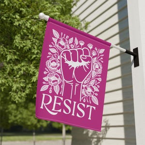 Resist Garden Flag, Protest Flags, Democrat Garden Flag, Leftist Garden Flag, Anti-Maga Garden Flag, Liberal Garden Flag, FDT Yard Flag