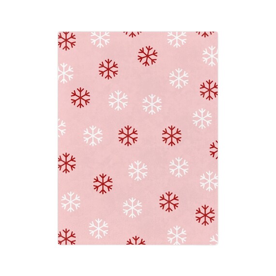 Pink snowflake blanket hotsell