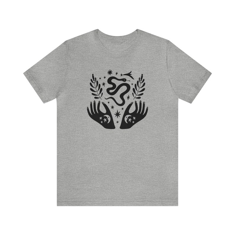 Witch Shirt, Mystical Shirt, Witchy Clothing, Fall Apparel, Witchcraft Tees, Moon Child Shirt, Crystal Shirt, Spiritual Shirt, Snake Shirt Athletic Heather