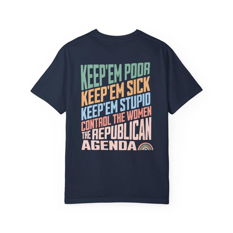 Anti-Republican Shirt, Anti Fascist Shirt, Democrat Shirt, Resistance Shirt, Comfort Colors® Shirt, Resist Shirt, Leftist Shirt, FDT T-Shirt Navy